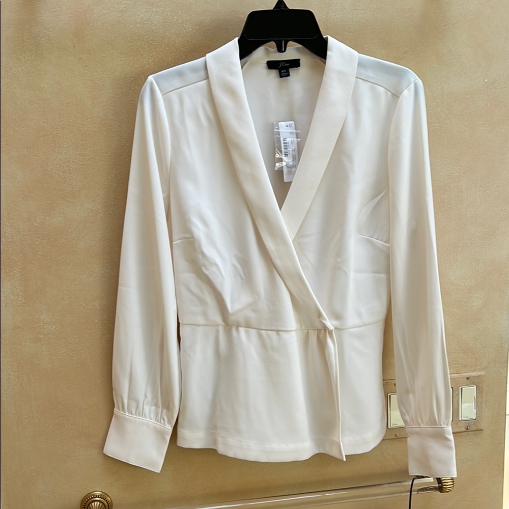 Elegant White Women's Blouse J Crew